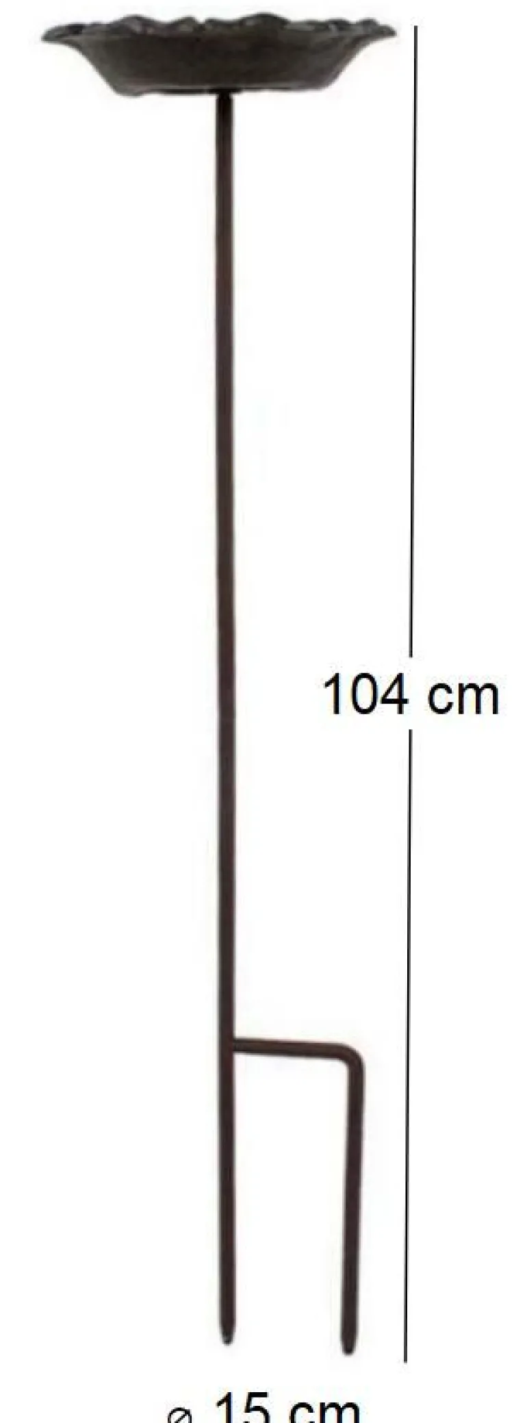 Mangeoire à planter en fonte 15 x 104 cm
