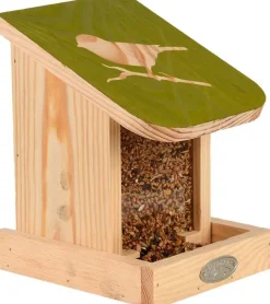 Mangeoire silo en bois Pochoir