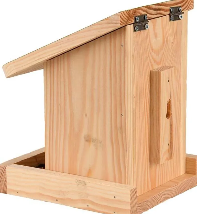 Mangeoire silo en bois Pochoir