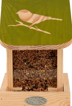 Mangeoire silo en bois Pochoir