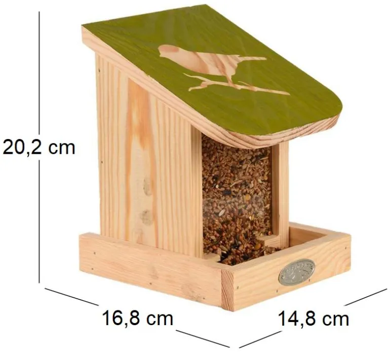 Mangeoire silo en bois Pochoir