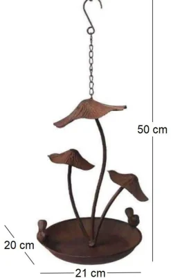 Mangeoire à suspendre champignon 21 x 20 x 50 cm