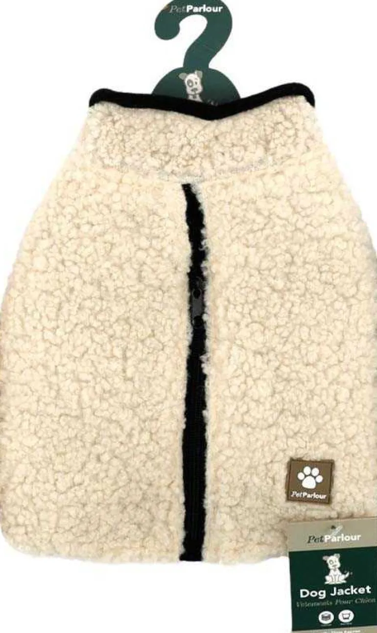 Manteau teddy pour chien 25 cm (Crème)