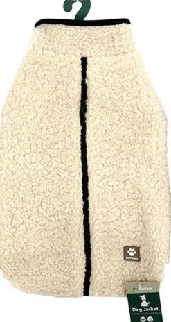 Manteau teddy pour chien 45 cm (Crème)