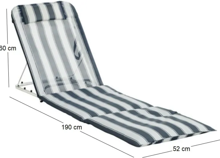 Matelas de plage et caldos Banasal (Rayé bleu)