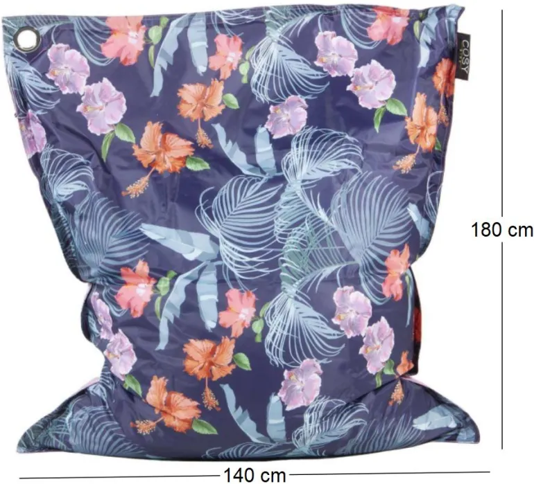Maxi coussin imprimé intérieur extérieur 140 x 180 cm (Pacifica)