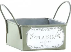 Mini corbeille en métal laqué olive Plaisir