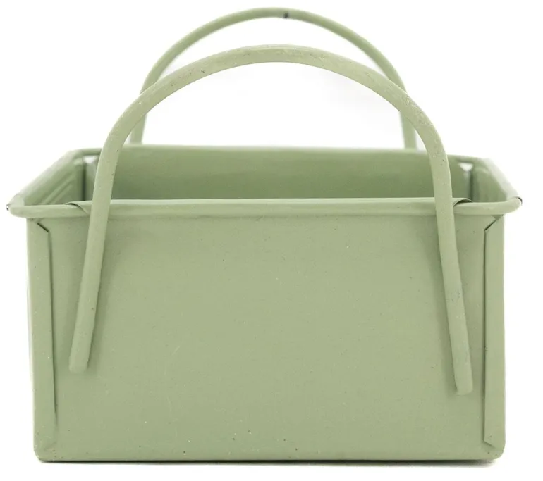 Mini corbeille en métal laqué olive Plaisir