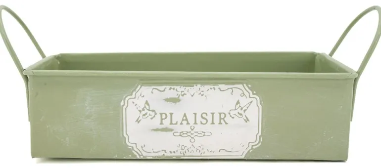 Mini corbeille rectangulaire en métal Plaisir