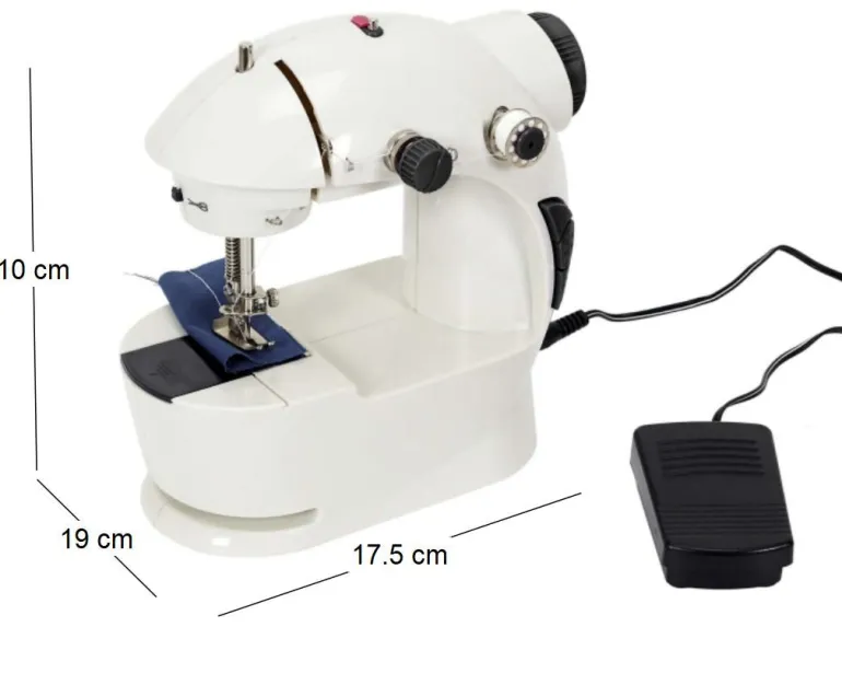 Mini machine à coudre avec table d'extension