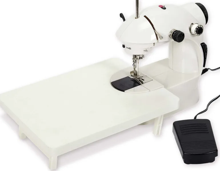 Mini machine à coudre avec table d'extension