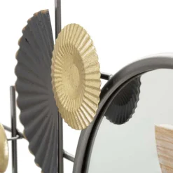 Miroir avec décorations en métal et mdf Abstract 90.2 x 5.1 x 50.2 cm