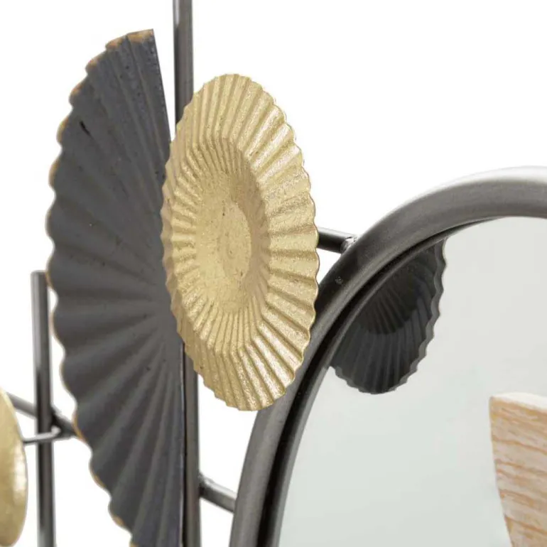Miroir avec décorations en métal et mdf Abstract 90.2 x 5.1 x 50.2 cm