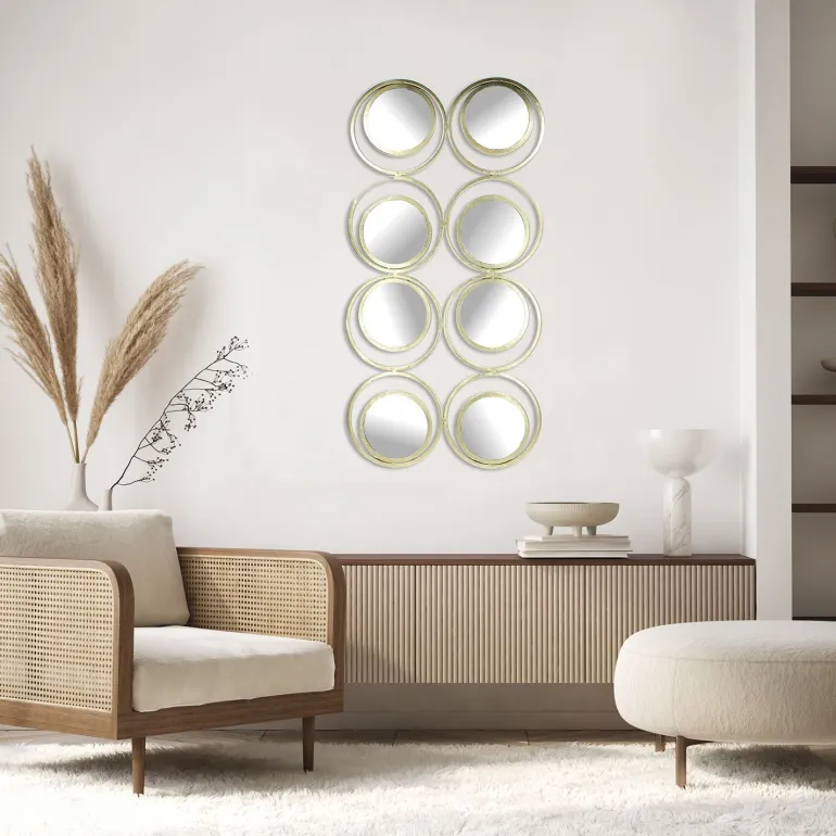 Miroir 8 bulles champagne