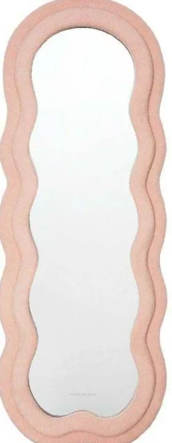 Miroir cadre en tissu Charlotte (Rose)