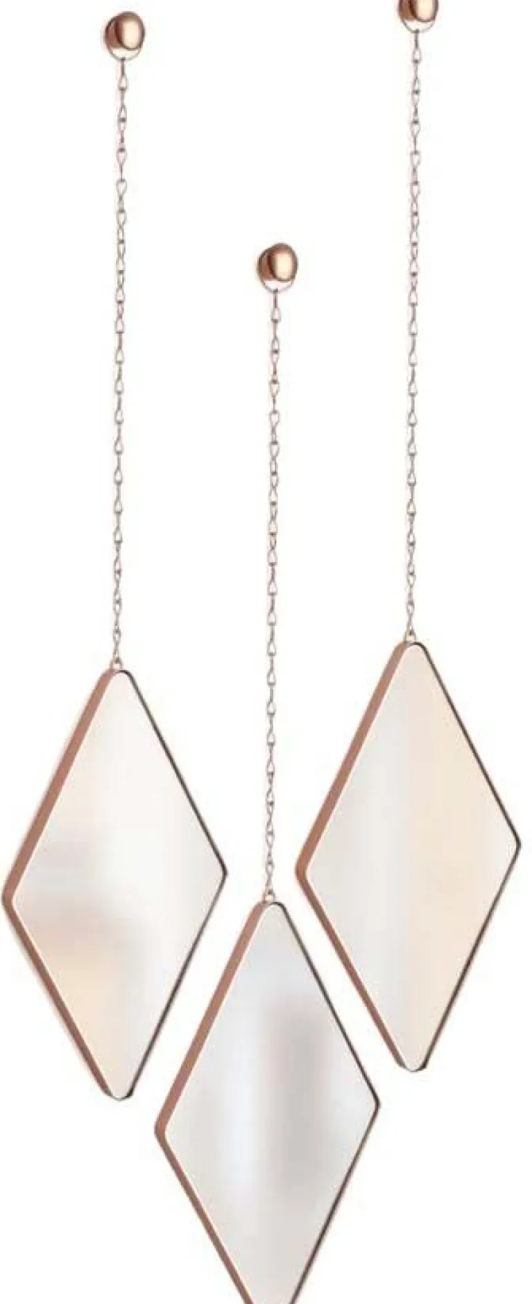 Miroir design suspendu Dima (Lot de 3) (Cuivre)