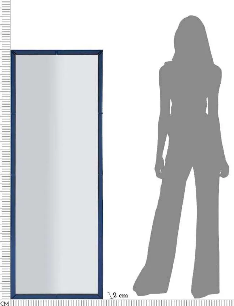 Miroir en MDF Berlin 55 x 2 x 150 cm (Bleu)