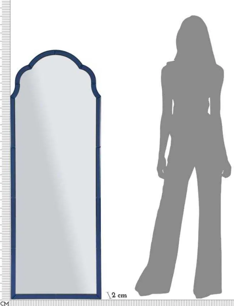 Miroir en MDF bleu Tangier (55 x 2 x 150 cm)