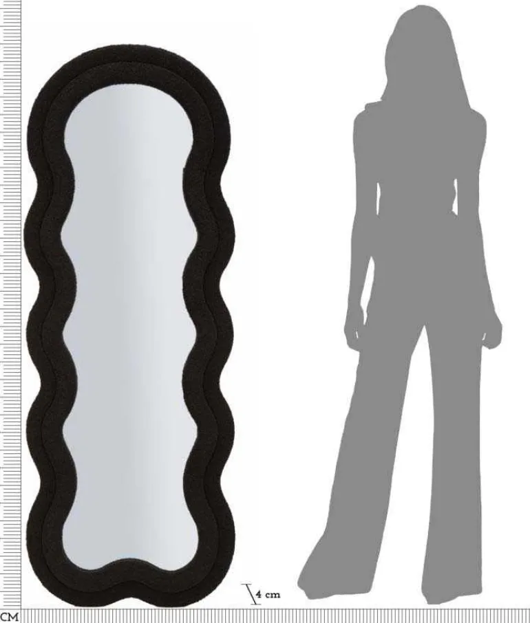 Miroir en MDF Teddy 60 x 4 x 160 cm (Noir)