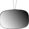 Miroir en verre et métal noir James (20 x 30 cm )