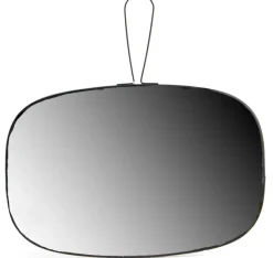 Miroir en verre et métal noir James (20 x 30 cm )