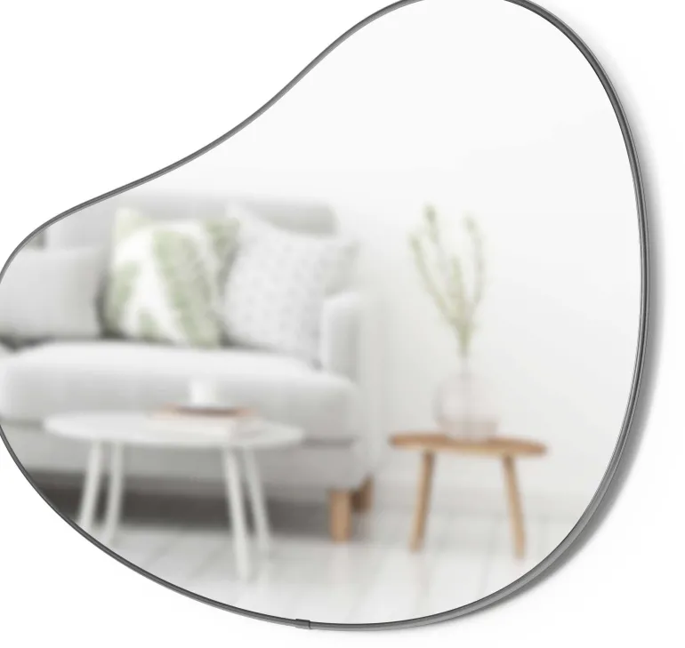Miroir finition métallique Hubba 61 × 91 cm (Titane)