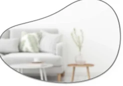 Miroir finition métallique Hubba 61 × 91 cm (Titane)