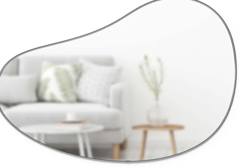 Miroir finition métallique Hubba 61 × 91 cm (Titane)