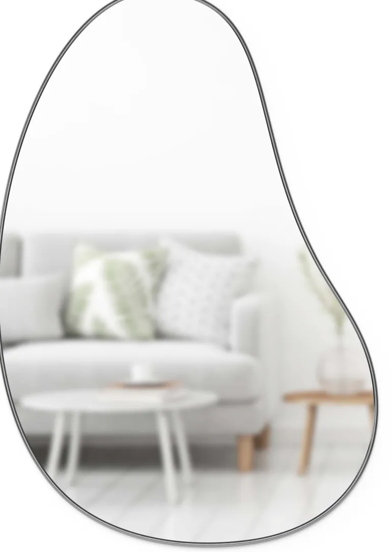 Miroir finition métallique Hubba 61 × 91 cm (Titane)