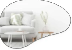 Miroir finition métallique Hubba 61 × 91 cm (Titane)