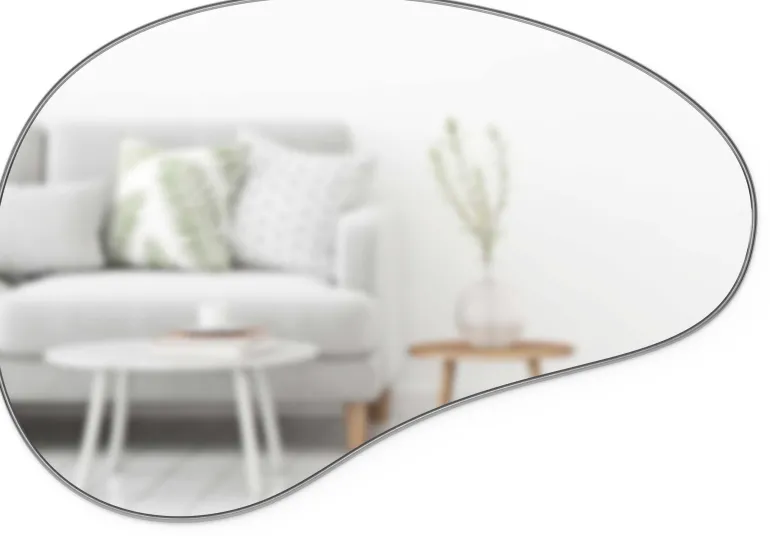 Miroir finition métallique Hubba 61 × 91 cm (Titane)