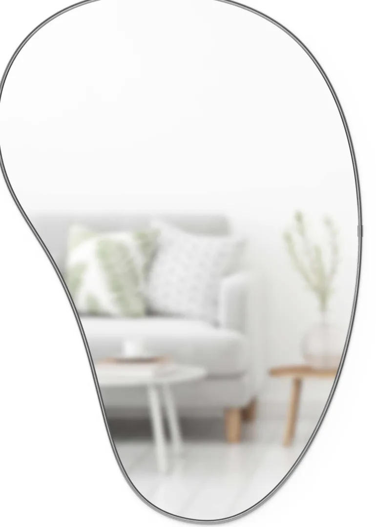 Miroir finition métallique Hubba 61 × 91 cm (Titane)