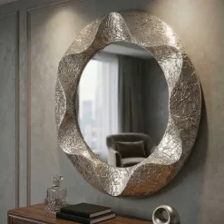 Miroir mural en métal Argelux (Rond)