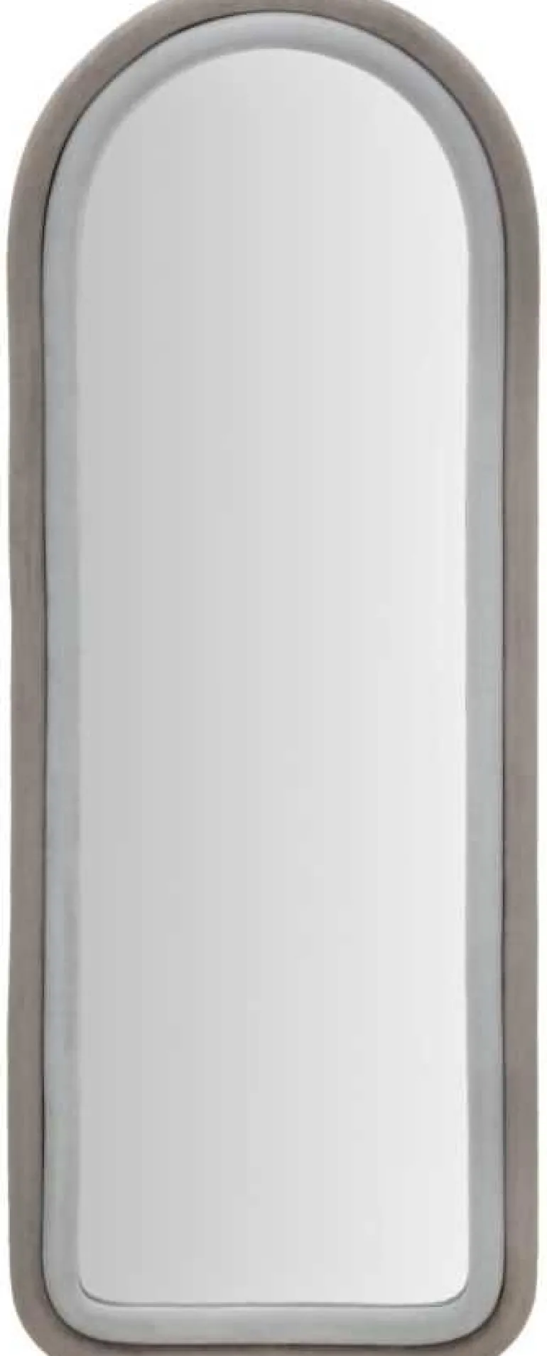 Miroir mural en velours Cloé 60 x 4 x 160 cm (Gris)