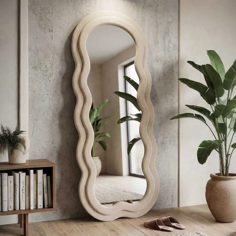 Miroir mural en velours Miki 60 x 4 x 160 cm
