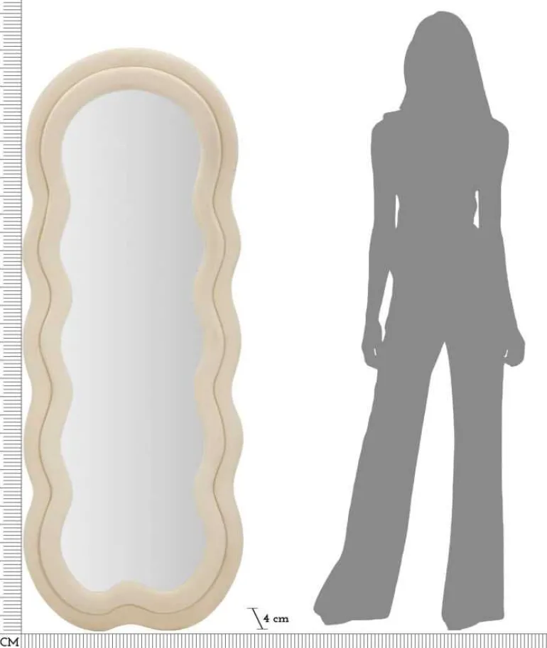 Miroir mural en velours Miki 60 x 4 x 160 cm