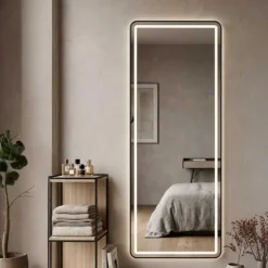 Miroir à poser avec bandeau led Léonie 70 x 170 cm (Rectangulaire)