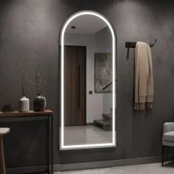 Miroir à poser avec bandeau led Léonie 70 x 170 cm (Arc)