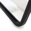 Miroir rectangulaire contour en caoutchouc mat