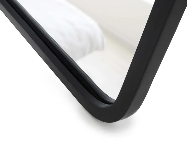 Miroir rectangulaire contour en caoutchouc mat