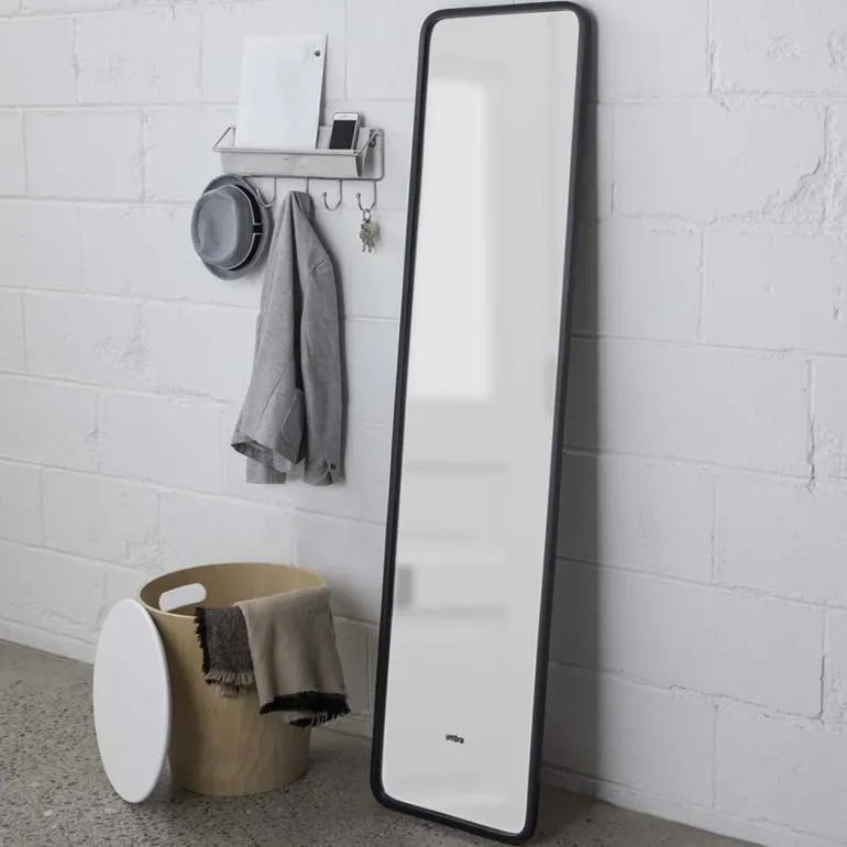 Miroir rectangulaire contour en caoutchouc mat