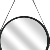 Miroir rond avec anse en PU 40 cm