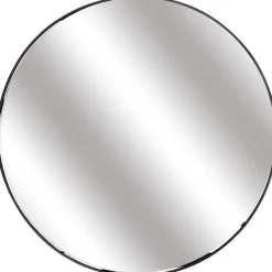 Miroir rond avec étagère en fer 45 cm