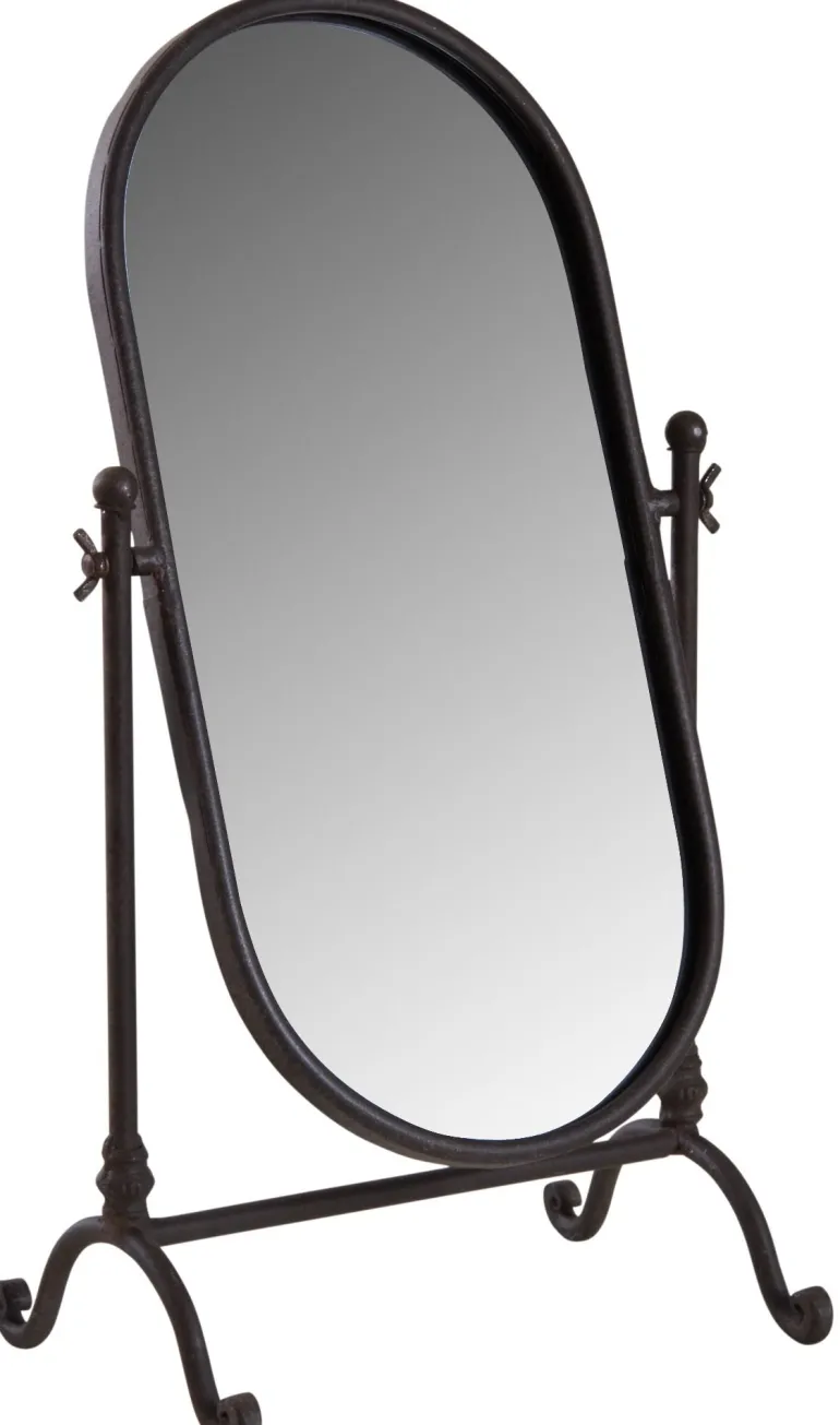 Miroir sur pied en métal laqué