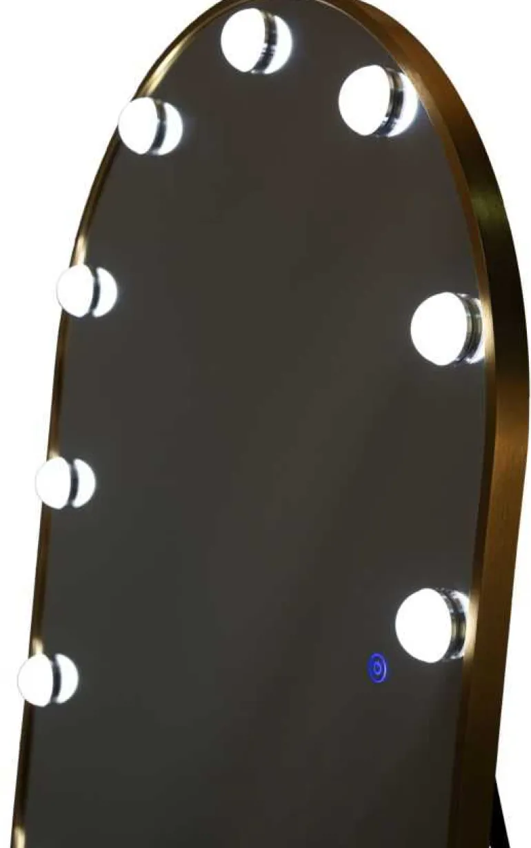 Miroir sur pieds avec led 3 couleurs Hollywood (Arc)