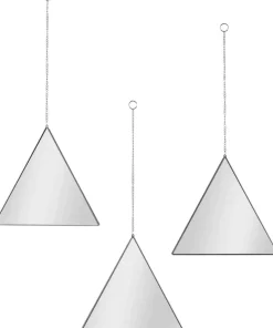 Miroir suspendu Triangle noir Louxor (Lot de 3)