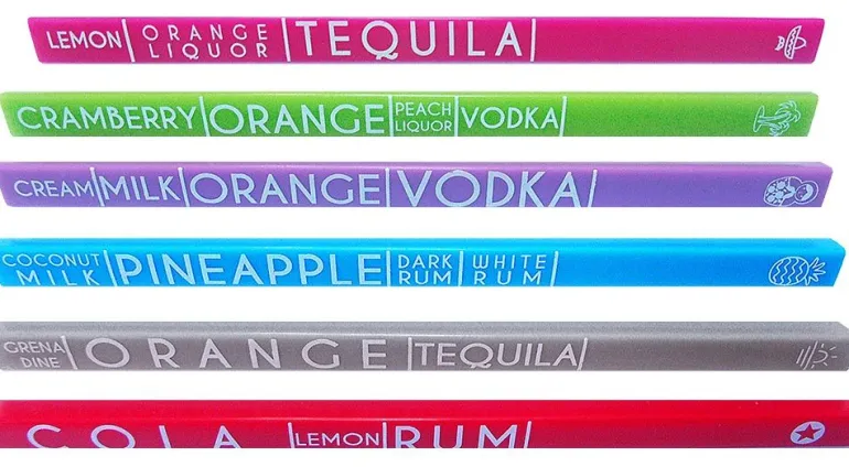 Mélangeur cocktail avec recettes (Lot de 6)