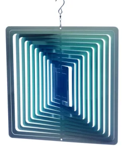 Mobile à vent carré bleu 30cm (Grand modèle)