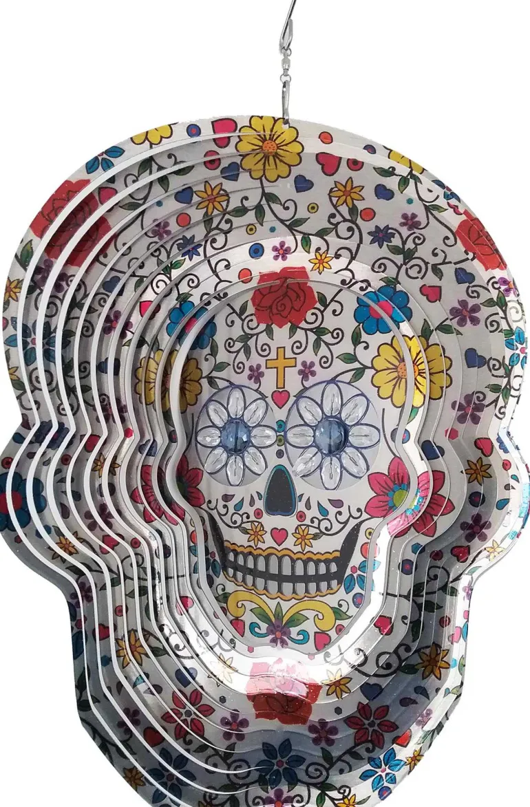 Mobile à vent Tête de mort mexicaine