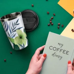 Mug de transport double paroi imprimé végétal 35 CL (Modèle 3)